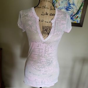 Mynx Blush Pink semi Sheer Tee